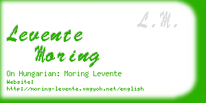 levente moring business card